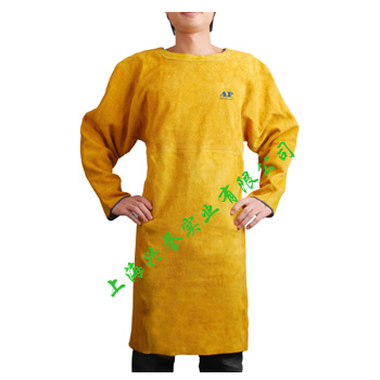 AP-6200金黄色芯皮长袖焊接围裙