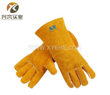 AP0909金黄色焊接防护手套