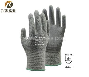 兴誉PE350聚氨酯涂层防切割手套